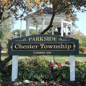 sign and gazebo for chester township, oh