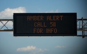 amber alert sign on freeway