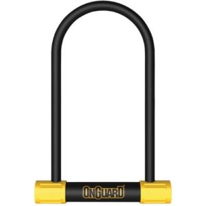 Yellow and black OnGuard Bulldog bike u-lock