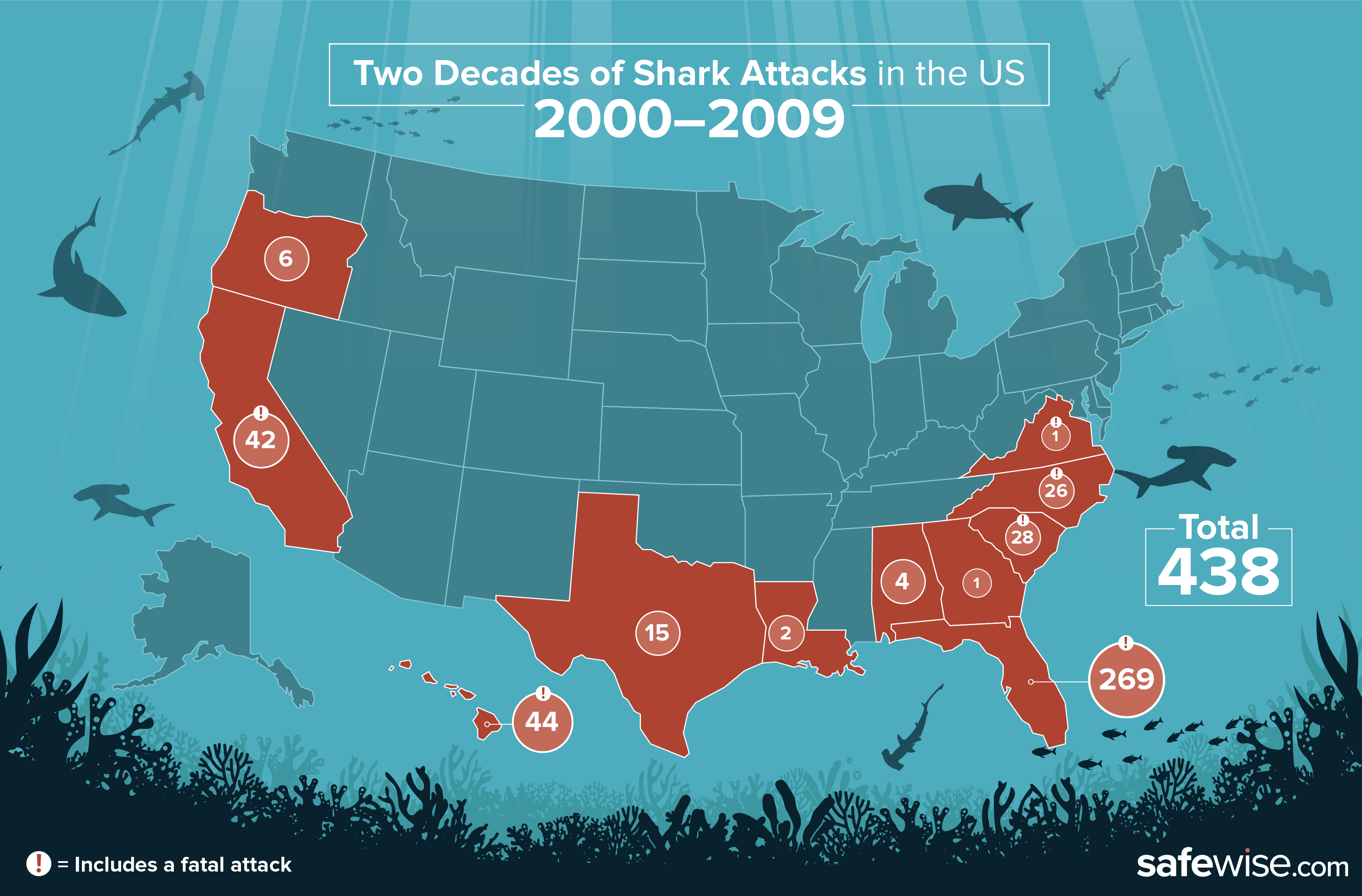 Shark Attack Map Shark Surfing Map Shark Mystery Solved New Map Shows