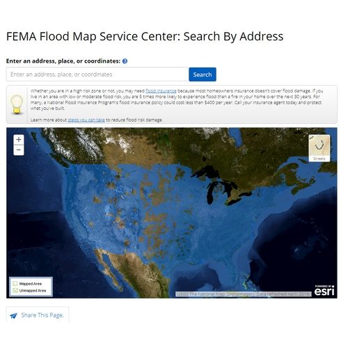 FEMA flood map