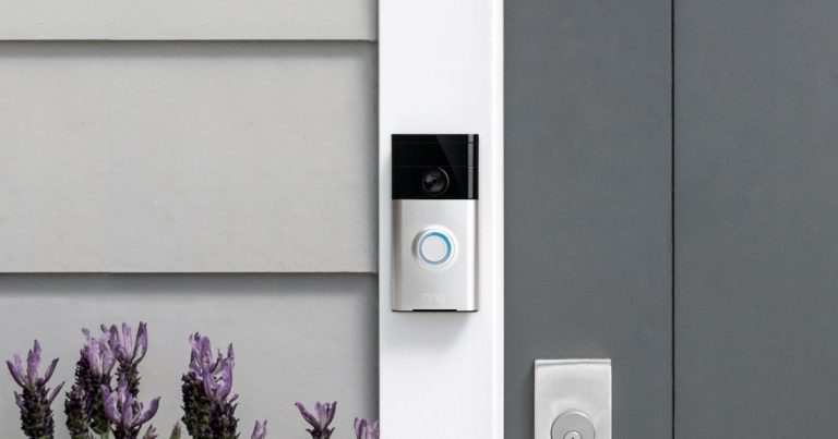 Ring video doorbell outside of front door