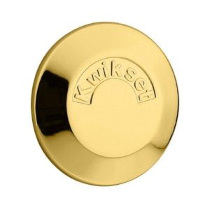 Kwikset 667 Single-Sided Deadbolt with Exterior Plate in Polished Brass