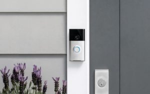 Ring Doorbell Camera on doorframe
