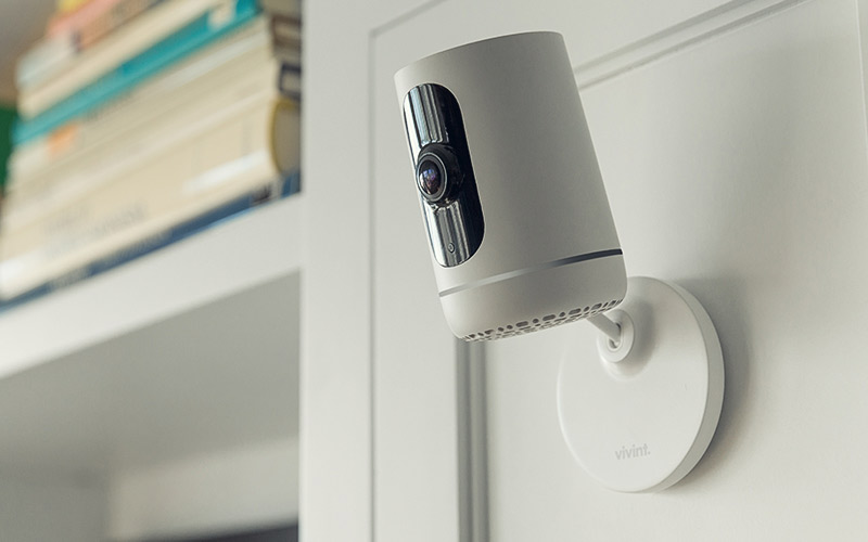 vivint ping camera mounted on the wall