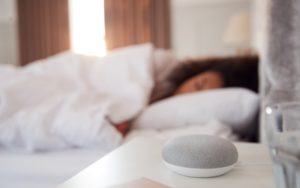 Google Smart Speaker by Bed