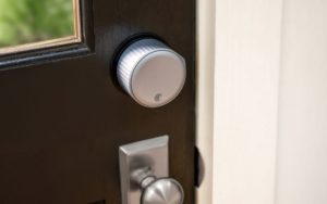August Wi-Fi Smart Lock on door