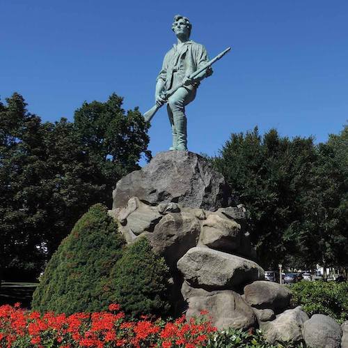 Minute Man statue in Lexington, MA