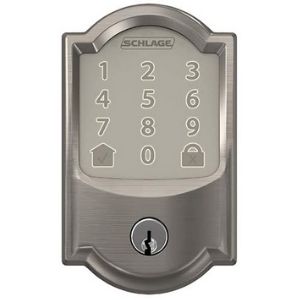 Honeywell Polished Brass Keypad Electronic Door Lever Entry Lock 8734001 Door Levers Polished Brass Electronic Deadbolt