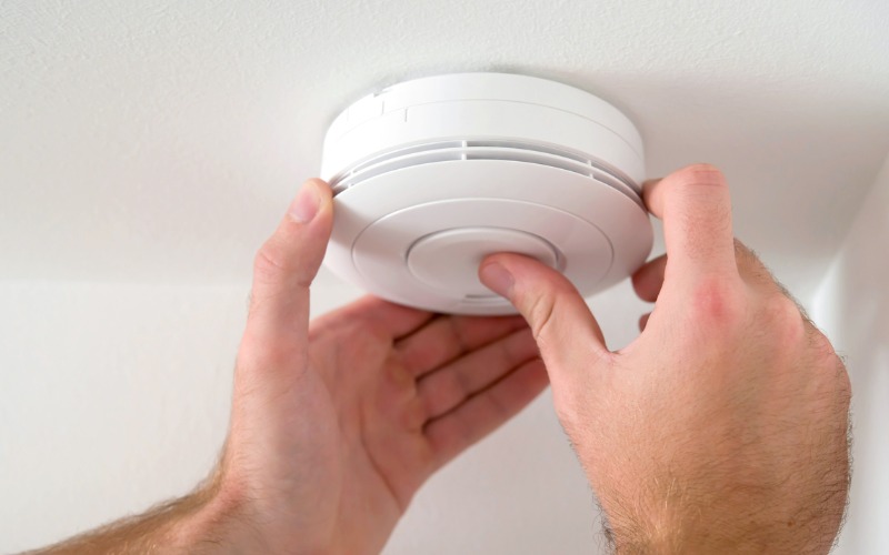 Smoke alarm detector independent ceiling smoke sensor fire sound alarm~home safe 