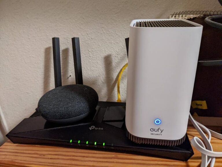 Eufy HomeBase 3 on wireless router