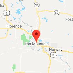 Geographic location of Iron Mountain, MI