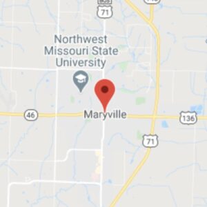 Geographic location of Maryville, MO