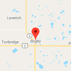Rugby, ND map