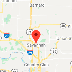 Geographic location of Savannah, MO