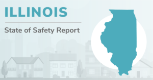 Outline of Illinois with the heading "Georgia State of Safety Report"