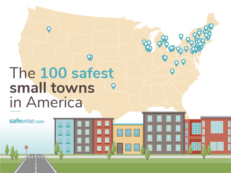 Map of the safest small towns in America