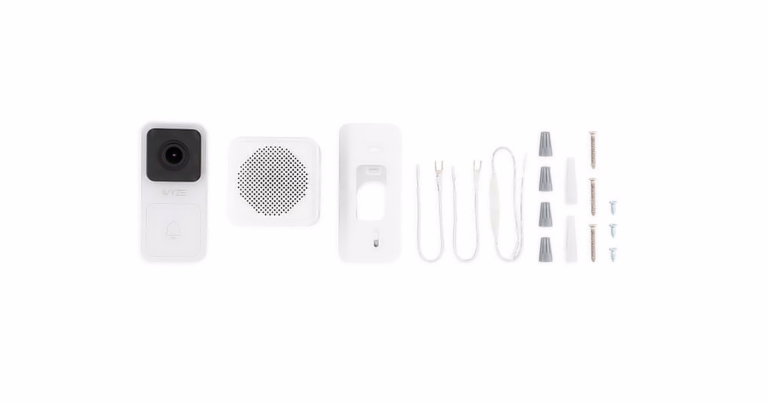 Parts in the Wyze Video Doorbell box