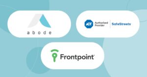 Abode, Frontpoint, ADT Safestreets logos as alternatives for Vivint