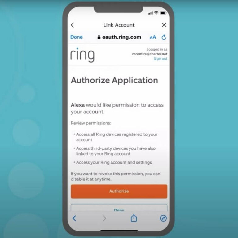 Alexa App Screenshot Authorize Ring and Alexa Link screenshot