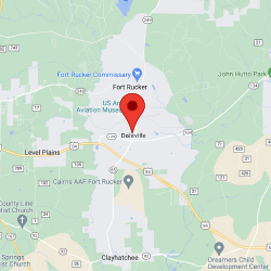 Google map marker for Daleville, Alabama