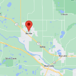 Geographic location of Becker, MN