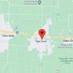 Geographic location of Oak Grove, MO