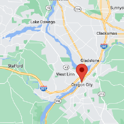 Geographic location of Oregon City, OR