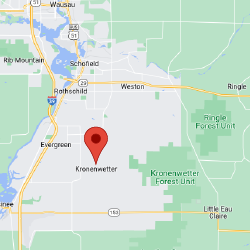 Geographic location of Kronenwetter, Wisconsin