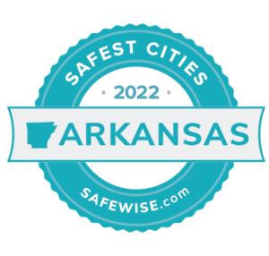 Arkansas safest cities badge