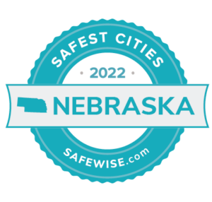 Nebraska safest cities badge