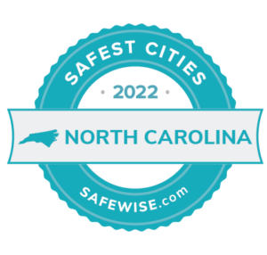 North Carolina Safest Cities badge