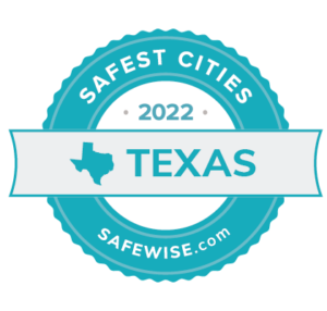 SW safest cities texas badge