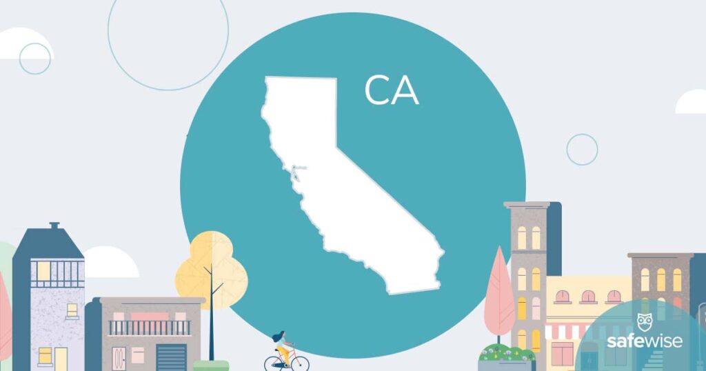 illustration with california state outline