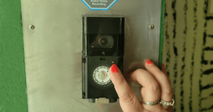 Ring Video Doorbell 3 Plus' reset button is just below the camera lens.