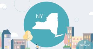 illustration with new york state outline