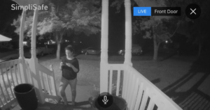 simplisafe doorbell camera night time footage