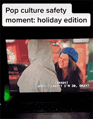 gif of pop culture safety moment holiday edition