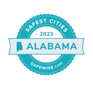 Alabama's safest cities 2023 badge