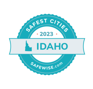 Safest Cities Idaho Badge 2023