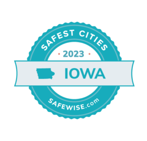Safest Cities in Iowa 2023 Badge