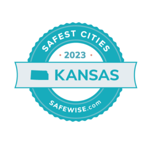 Safest Cities in Kansas 2023 Badge