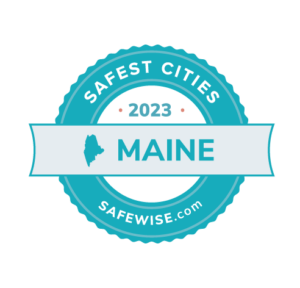 Maine's 2023 safest cities badge
