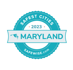 Maryland safest cities badge.