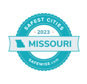 Missouri's safest city badge.