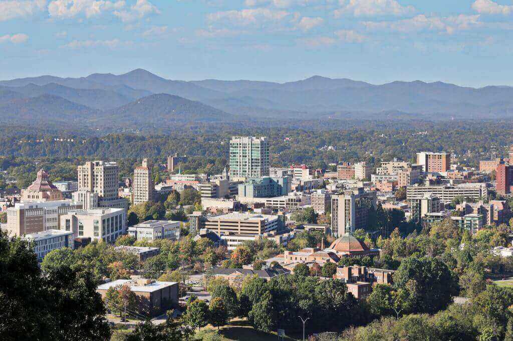 Asheville, NC skyline daytime