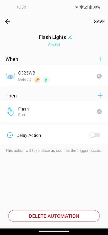 Tapo app lighting automation settings