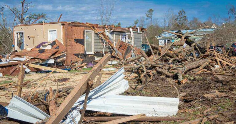 Damage from Fultondale AL tornado 2021