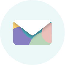 mail icon covered with safewise brand colors