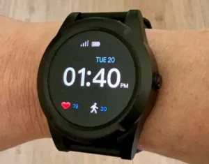 LifeFone Safe Watch on woman's wrist